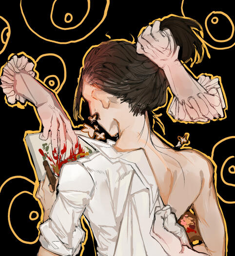 No Place in the Frames (2021) is a piece dedicated to the subject of gender in the arts; a commentary on female artists and their lack of recognition even in the art industry - put back into place by the patriarchy for their 'set roles' in society.