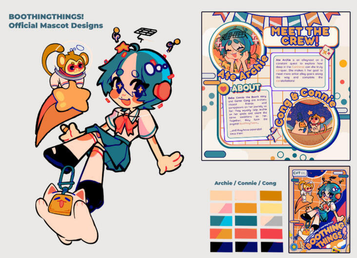 Mascot Designs (Archie, Connie & Cong)