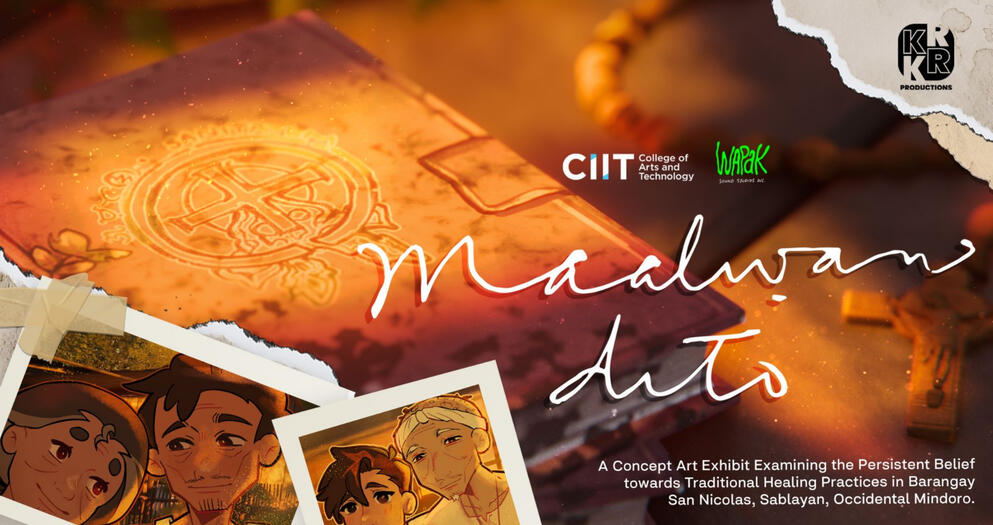 Maalwan Dito (2024) is a thesis concept art exhibit aiming to be an animated short surrounding the story of withstanding healing beliefs from Occidental Mindoro. It focuses on using a hybrid 2d/3d style to embody the idyllic rural side of the Philippines.